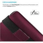 Fixed Lucca univerzálne puzdro so zatváracím popruhom pre telefóny do 6,9", vínové