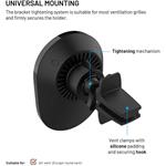 Fixed MagAir držiak do auta s bezdrôtovým nabíjaním s podporou uchytenia MagSafe a štandardom Qi2, 15W, čierny