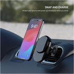 Fixed MagAir držiak do auta s bezdrôtovým nabíjaním s podporou uchytenia MagSafe a štandardom Qi2, 15W, čierny