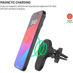 Fixed MagClick 2 držiak s bezdrôtovým nabíjaním s podporou MagSafe, 15W, Qi2, čierny