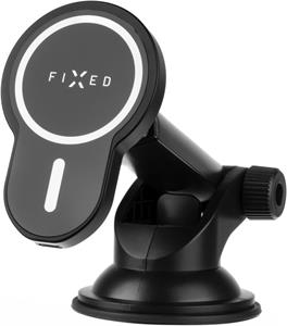 Fixed MagClick XL držiak s bezdrôtovým nabíjaním s podporou MagSafe, na sklo alebo palubnú dosku, 15W, čierny