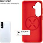 Fixed MagFlow kryt s podporou MagSafe pre Samsung Galaxy S26, červený