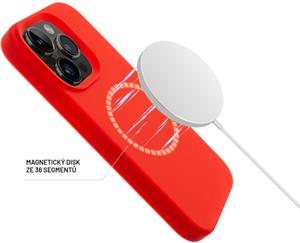 Fixed MagFlow zadný kryt s podporou MagSafe pre Apple iPhone 14, červený