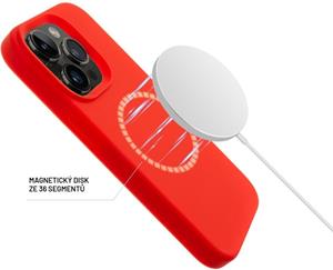 Fixed MagFlow zadný kryt s podporou MagSafe pre Apple iPhone 14 Pro, červený