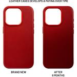 Fixed MagLeather kožený kryt s podporou MagSafe pre Apple iPhone 12/12 Pro, červený
