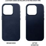 Fixed MagLeather kožený kryt s podporou MagSafe pre Apple iPhone 12/12 Pro, modrý