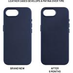 Fixed MagLeather kožený kryt s podporou MagSafe pre Apple iPhone 17e/16e, modrý