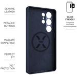 Fixed MagLeather kožený kryt s podporou MagSafe pre Samsung Galaxy S25 Ultra, modrý