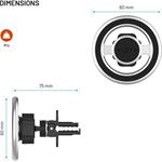 Fixed MagMount Vent magnetický kovový držiak do ventilácie s podporou MagSafe, strieborný