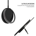 Fixed MagPad bezdrôtová nabíjačka s podporou uchytenia MagSafe a stojanom, 15W, čierna