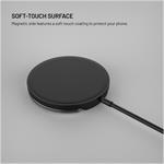 Fixed MagPad bezdrôtová nabíjačka s podporou uchytenia MagSafe a stojanom, 15W, čierna