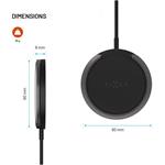 Fixed MagPad bezdrôtová nabíjačka s podporou uchytenia MagSafe a stojanom, 15W, čierna