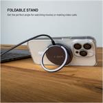 Fixed MagPad Pro, bezdrôtová nabíjačka s Qi2 podporou MagSafe a stojanom, 15W, sivá
