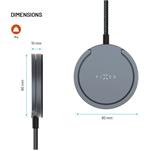 Fixed MagPad Pro, bezdrôtová nabíjačka s Qi2 podporou MagSafe a stojanom, 15W, sivá, (rozbalené)