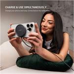 Fixed MagPad Pro, bezdrôtová nabíjačka s Qi2 podporou MagSafe a stojanom, 15W, sivá, (rozbalené)