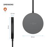 Fixed MagPad Slim bezdrôtová nabíjačka s Qi2.2, podporou MagSafe, 25W, space gray