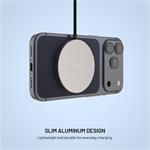 Fixed MagPad Slim bezdrôtová nabíjačka s Qi2.2, podporou MagSafe, 25W, titánová
