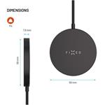 Fixed MagPad Slim s Qi2, bezdrôtová nabíjačka, podpora MagSafe, 15W, čierna