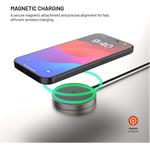 Fixed MagPad Slim s Qi2, bezdrôtová nabíjačka, podpora MagSafe, 15W, titánová