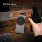 Fixed MagPowerstation Alu 2 stojan s bezdrôtovým nabíjaním 3v1 s podporou MagSafe, Qi2, titánový