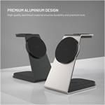 Fixed MagPowerstation Alu 2 stojan s bezdrôtovým nabíjaním 3v1 s podporou MagSafe, Qi2, titánový