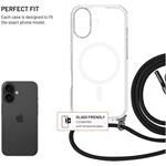 Fixed MagPure Neck puzdro s čiernou šnúrkou na krk pre Apple iPhone 17