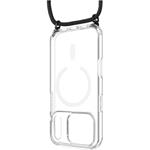 Fixed MagPure Neck puzdro s čiernou šnúrkou na krk pre Apple iPhone 17 Pro