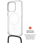 Fixed MagPure Neck puzdro s čiernou šnúrkou na krk pre Apple iPhone 17e/16e