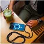 Fixed MagPure Neck puzdro s čiernou šnúrkou na krk pre Apple iPhone 17e/16e