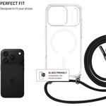 Fixed MagPure Neck puzdro s čiernou šnúrkou na krk pre Apple iPhone 18 Pro/17 Pro