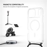 Fixed MagPure Neck puzdro s čiernou šnúrkou na krk pre Apple iPhone 18 Pro Max/17 Pro Max