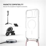 Fixed MagPure Neck puzdro s ružovou šnúrkou na krk pre Apple iPhone 17 Pro Max