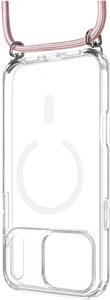 Fixed MagPure Neck puzdro s ružovou šnúrkou na krk pre Apple iPhone 17 Pro Max
