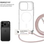 Fixed MagPure Neck puzdro s ružovou šnúrkou na krk pre Apple iPhone 17 Pro