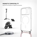 Fixed MagPure Neck puzdro s ružovou šnúrkou na krk pre Apple iPhone 17 Pro