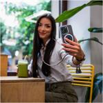 Fixed MagPure Neck puzdro s ružovou šnúrkou na krk pre Apple iPhone 17e/16e