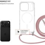 Fixed MagPure Neck puzdro s ružovou šnúrkou na krk pre Apple iPhone 18 Pro/17 Pro