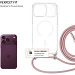 Fixed MagPure Neck puzdro s ružovou šnúrkou na krk pre Apple iPhone 18 Pro Max/17 Pro Max