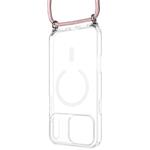 Fixed MagPure Neck puzdro s ružovou šnúrkou na krk pre Apple iPhone 18 Pro Max/17 Pro Max