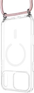 Fixed MagPure Neck puzdro s ružovou šnúrkou na krk pre Apple iPhone 18 Pro Max/17 Pro Max