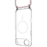 Fixed MagPure Neck puzdro s ružovou šnúrkou na krk pre Apple iPhone Air