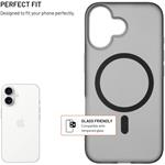 Fixed MagStory TPU gélový kryt s podporou MagSafe pre Apple iPhone 16, dymový