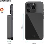 Fixed MagZen 10 Crystal, powerbanka s bezdrôtovým nabíjaním so štandardom Qi2 a podporou MagSafe, 10 000 mAh, čierna