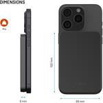 Fixed MagZen 5 Crystal, powerbanka s bezdrôtovým nabíjaním so štandardom Qi2 a podporou MagSafe, 5 000 mAh, čierna