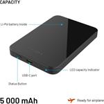 Fixed MagZen 5 Crystal, powerbanka s bezdrôtovým nabíjaním so štandardom Qi2 a podporou MagSafe, 5 000 mAh, čierna