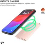 Fixed MagZen 5 Crystal, powerbanka s bezdrôtovým nabíjaním so štandardom Qi2 a podporou MagSafe, 5 000 mAh, ružová