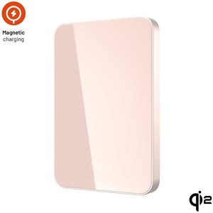 Fixed MagZen 5 Crystal, powerbanka s bezdrôtovým nabíjaním so štandardom Qi2 a podporou MagSafe, 5 000 mAh, ružová