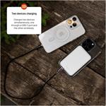 Fixed MagZen Powerbanka s bezdrôtovým nabíjaním a podporou Magsafe, 6 000 mAh, biela