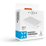 Fixed MagZen Powerbanka s bezdrôtovým nabíjaním a podporou Magsafe, 6 000 mAh, biela