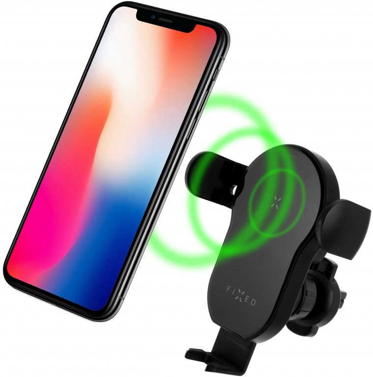 Fixed Matic automatický držiak do auta s rýchlym bezdrôtovým nabíjaním, 15W, čierny, (rozbalené)